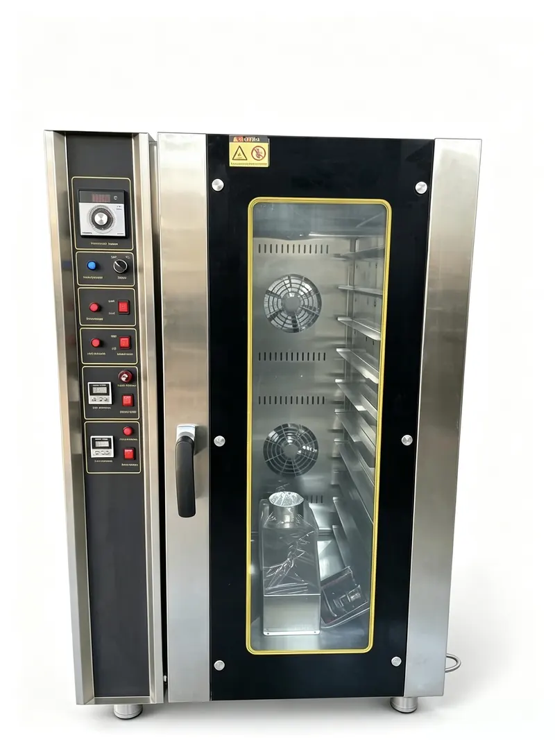 12-tray convection oven for bakeries - hot air fan oven with steam