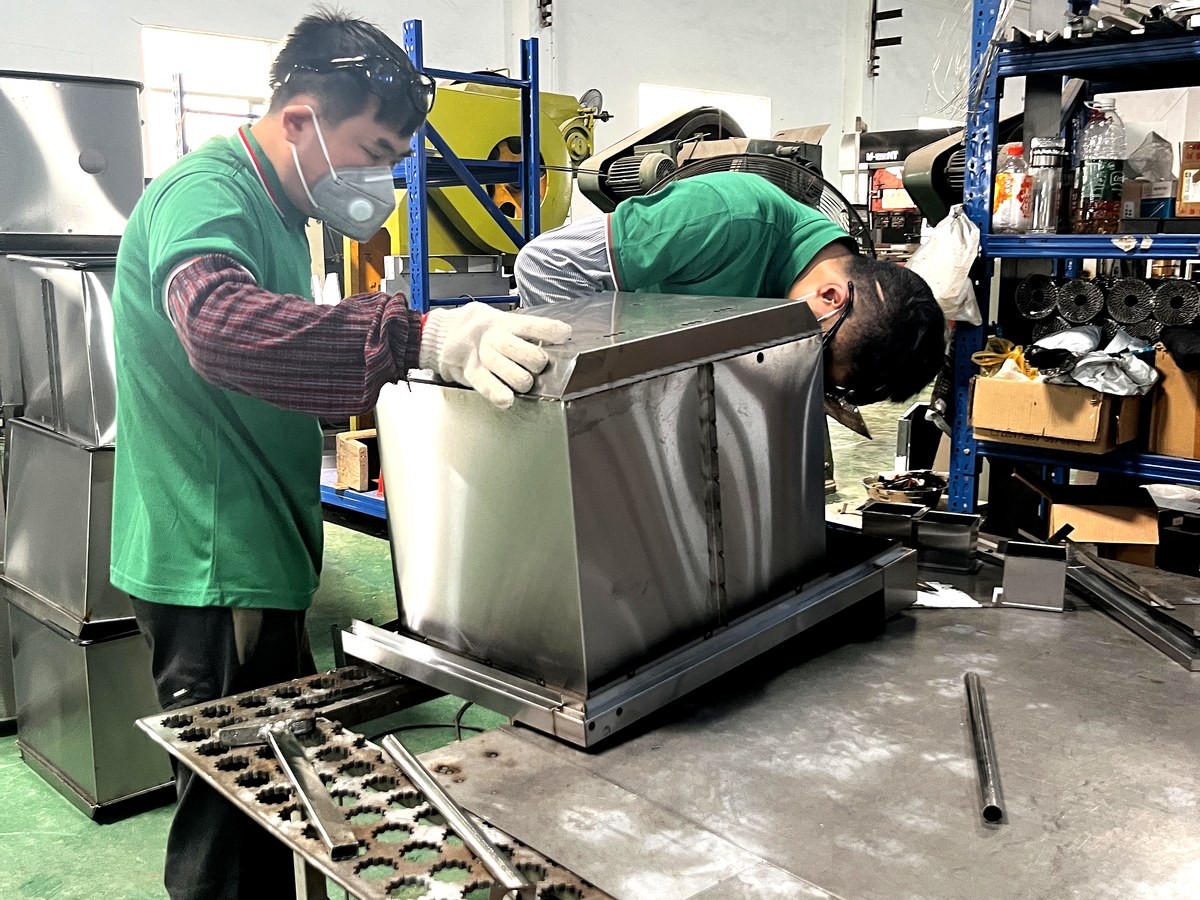 Skilled Worker Welding Stainless Steel
